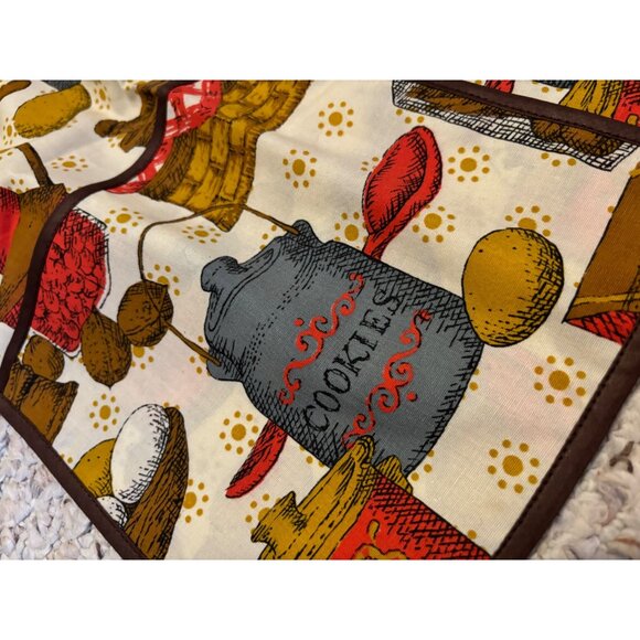 2 Vintage half Aprons and Cobbler Apron / Smock Fruit Retro - Picture 10 of 14